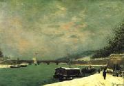 Paul Gauguin The Seine at the Pont d'Iena France oil painting artist